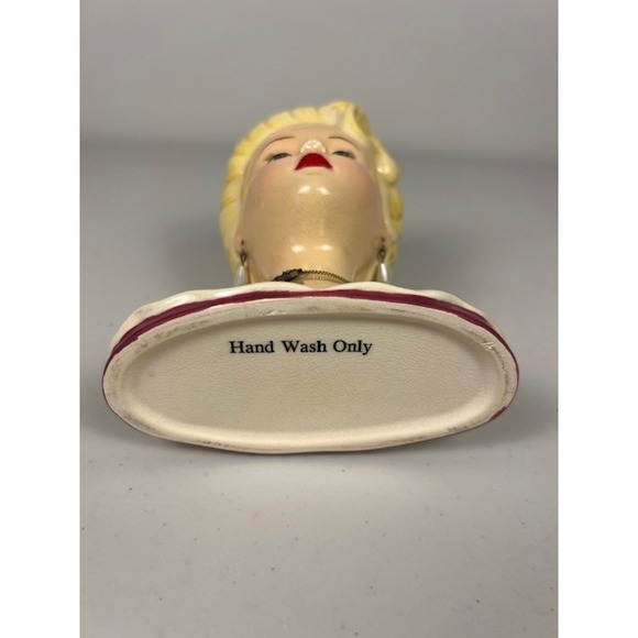 Vintage Style 2004 A Special Place Blonde Lady Bust Ceramic Lady Head Vase - Picture 7 of 11